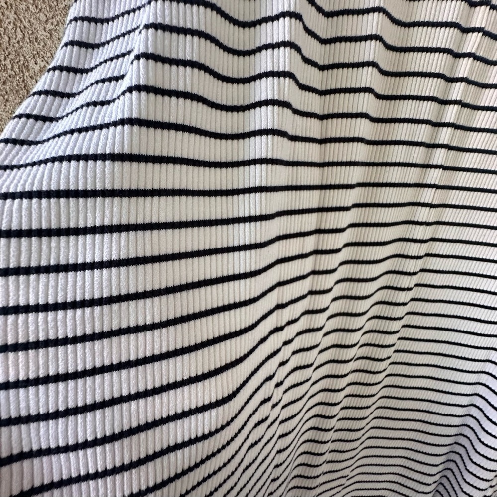 Just Female black and White Striped ribbed dress - Picture 6 of 6